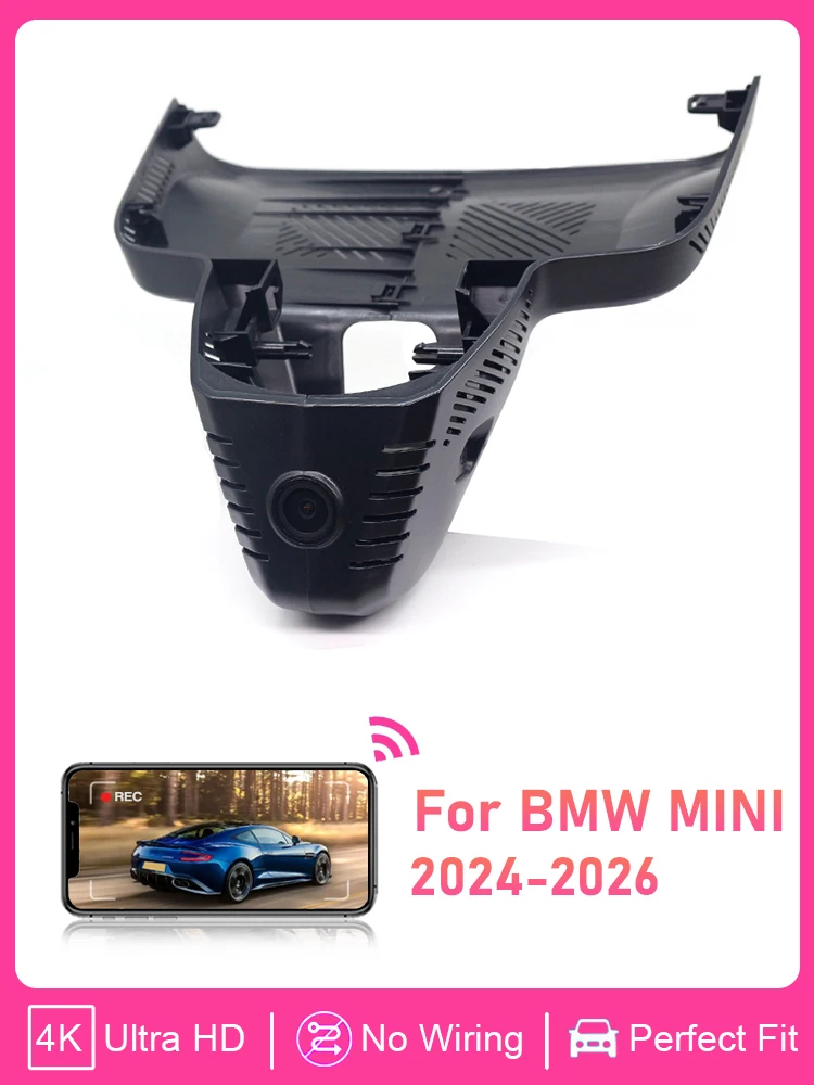

Видеорегистратор 4K для BMW MINI Cooper CooperCooper SHatchbackElectric EV 2025 2024, автомобильная камера OEM, управление через приложение Wi-Fi, простая установка