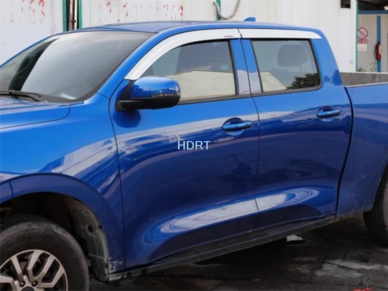 ل GWM Poer/Cannon/Ute/P-Series 2019 + نمط السيارة الجانب نافذة منحرف قناع الشمس المطر المأوى الطقس درع غطاء الملحقات #6