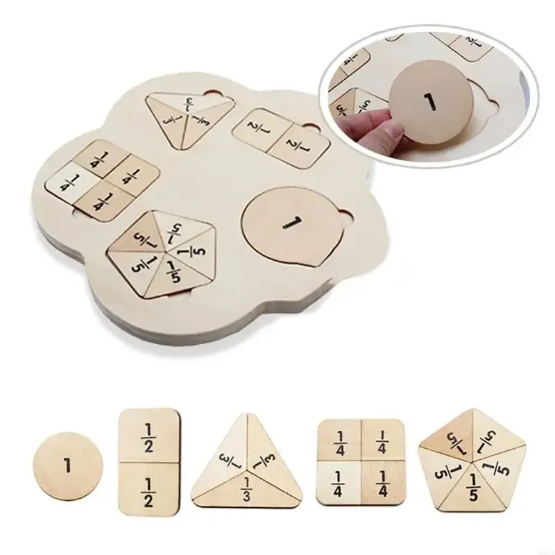 الأطفال الرياضيات جزء كتل ألعاب تعلم الرياضيات مجموعة كتل تعليمية لغز لعبة التدريس المساعدات للرياضيات 15UB #3