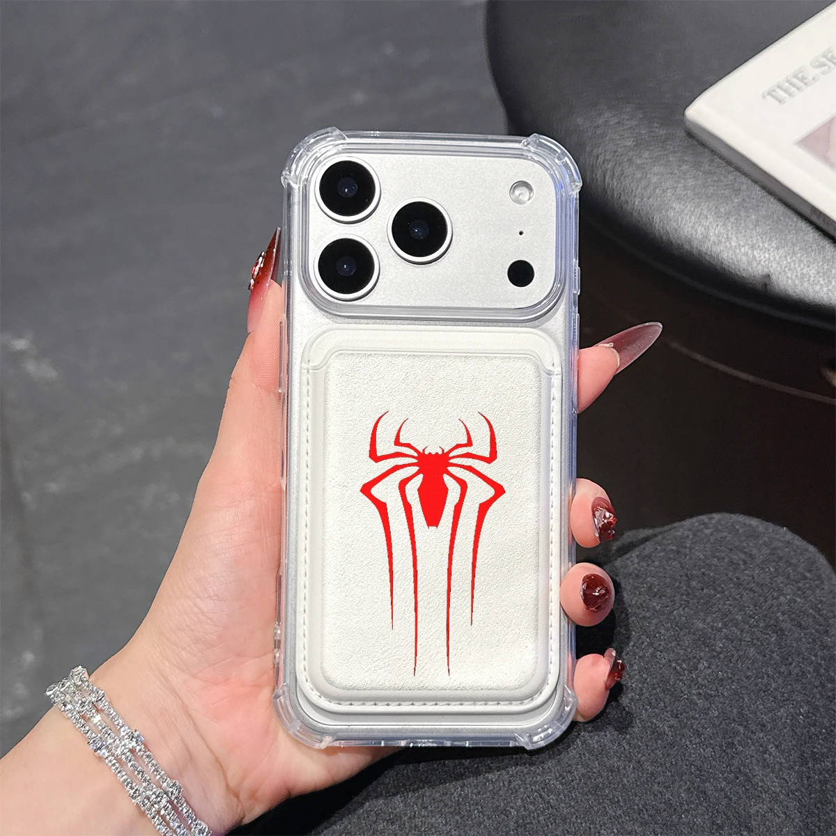 Red Spider Logo Phone Case For iPhone 17 16 15 14 13 Pro Max Plus Wallet Pocket Transparent Soft TPU for Magnetic Phone Case