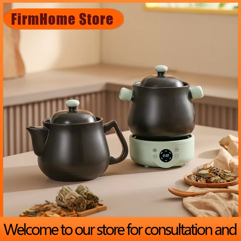 FirmHome Store1.8L Smart Chinese Medicine Pot Multi-functional Ceramic Split Health Pot Soup/Porridge Electric Stew Pot Automat