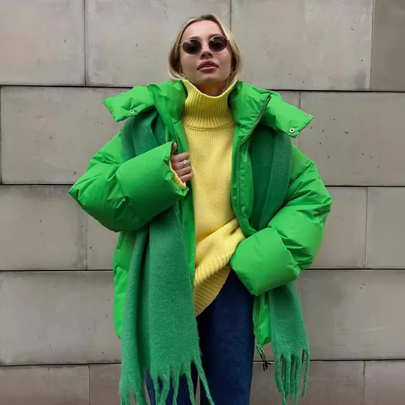 

Fashionably Simple Cotton Jacket Women's 2025 Winter Loose Hooded Jacket Warm Comfortable Solid Color With Multiple Styles Coat