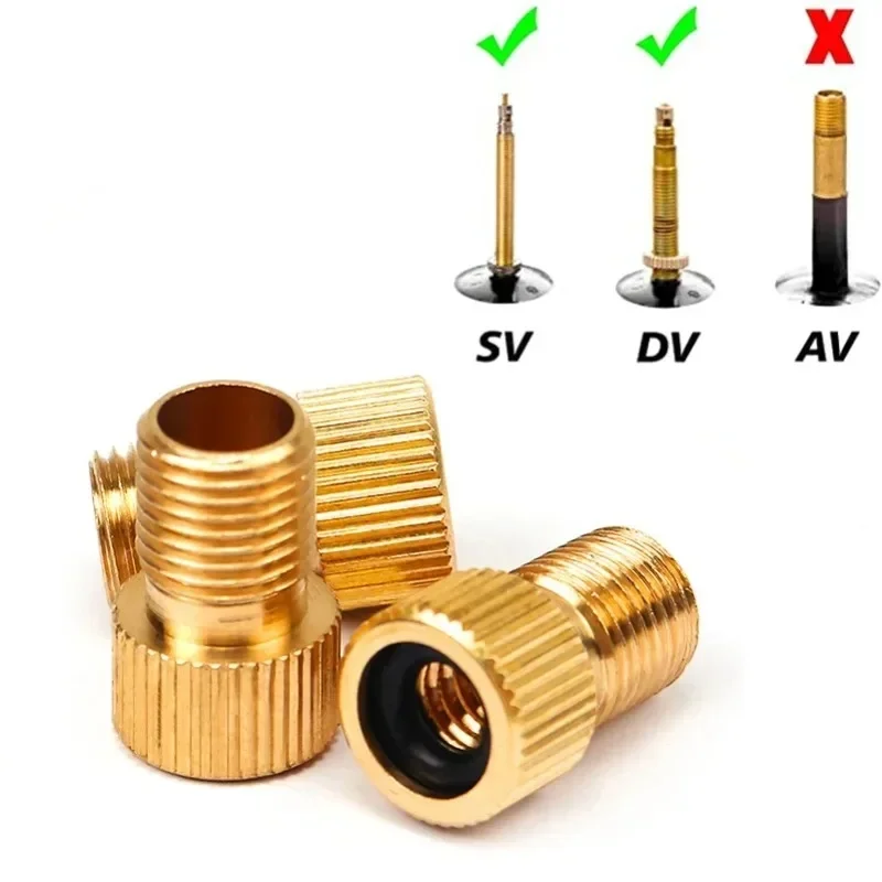 Airbeds Valve Adapter Cycling Brass Plastic Bicycle Pump Inflation Compressed Air Nozzle Cap Cars Tire Fit for Schrader Valve