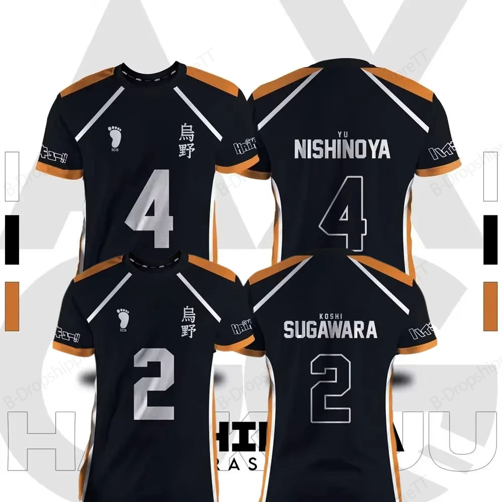 

Джерси Haikyuu Fukurodani Hinata, аниме, футболка с 3D принтом для мужчин и женщин, модные топы больших размеров с короткими рукавами, футболки, спортивная футболка для детей
