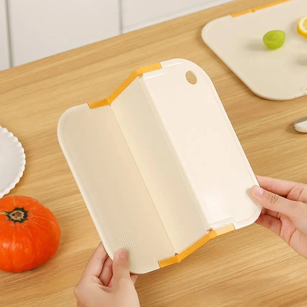 Three-fold Design Cutting Board Portable -fold Cutting Board with Juice Groove Food Grade Non-slip Chopping Board Dishwasher