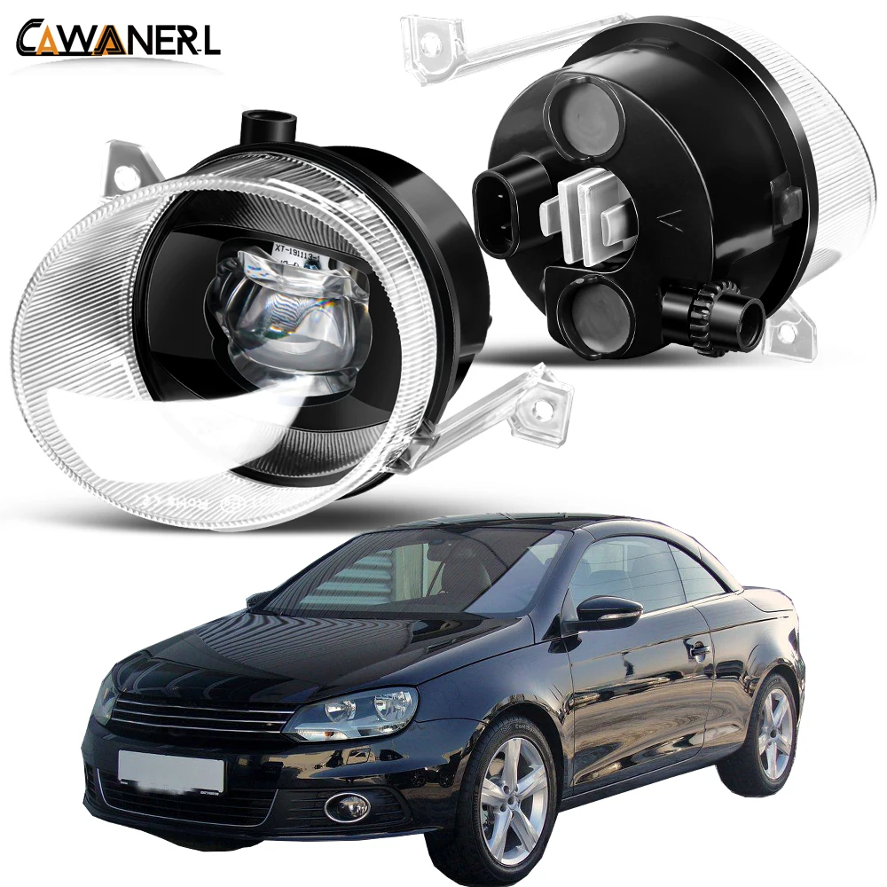 2 Pieces LED Fog Light Assembly 30W 6000LM Car Canbus Fog Daytime Running Lamp For Volkswagen VW EOS 2006 2007 2008 2009 2010