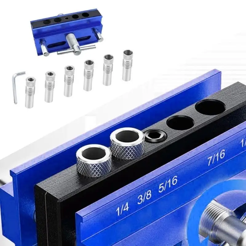 A0KE Centering Doweling Jig Wide Capacity Dowel Jig for Straight Hole Adjustable