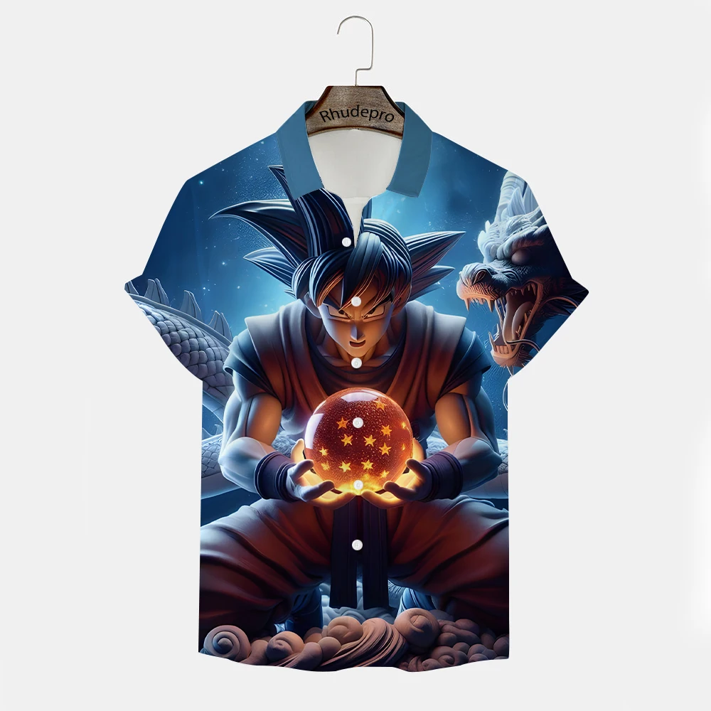 Goku Anime T-Shirt masculina, Camisetas extragrandes, Roupas de manga curta, Roupas Y2K, Novo Presente, 5XL