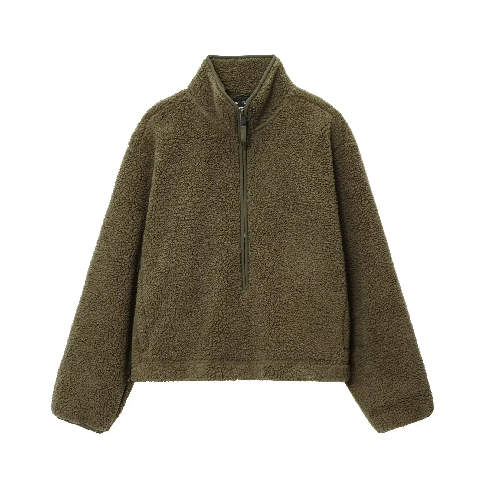 

Fall 2025 New Arrivals Women's Tops Casual Fashion Oversized Style Solid Color Long Sleeve Teddy Fleece Minimalist Sweatshirt