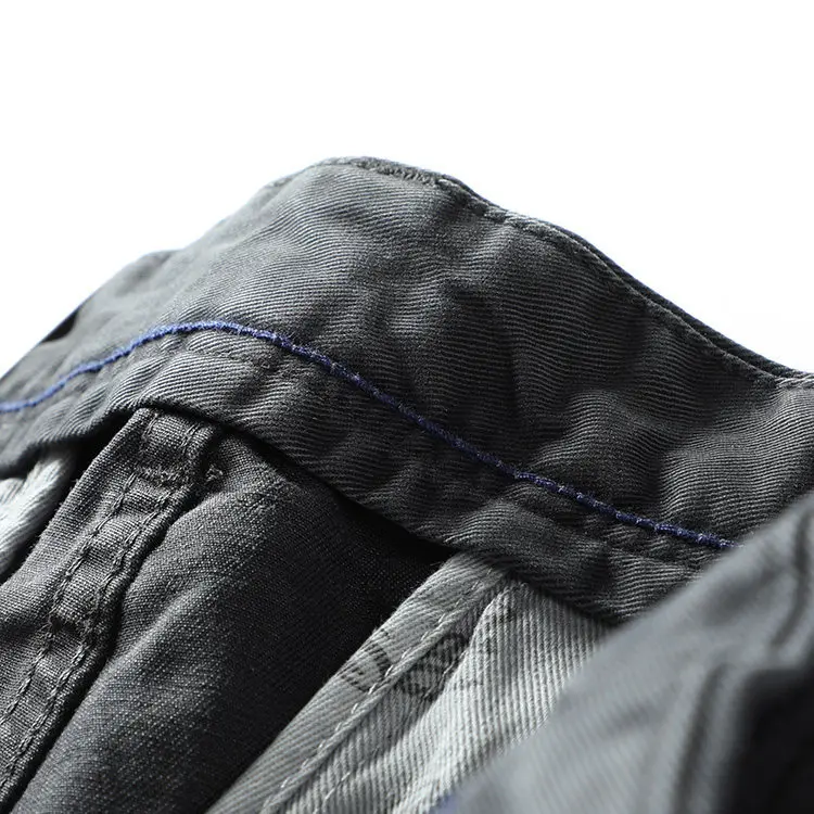 Herren-Schwerlasthose aus Baumwolle mit konischem Schnitt, geradem Bein, für Freizeit, Herbst, Outdoor, Wandern, Camping, dicke, lockere, lange Arbeitshose – Detail 21