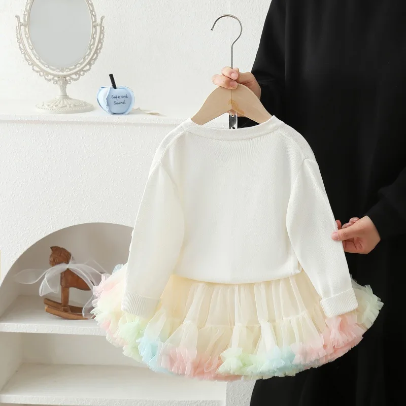 Girls Dress Clothes Sets Summer Children Sun-proof Clothing Thin Coats Skirts 2pcs Princess Suit For Baby Party Outfits Kids 6Y 4