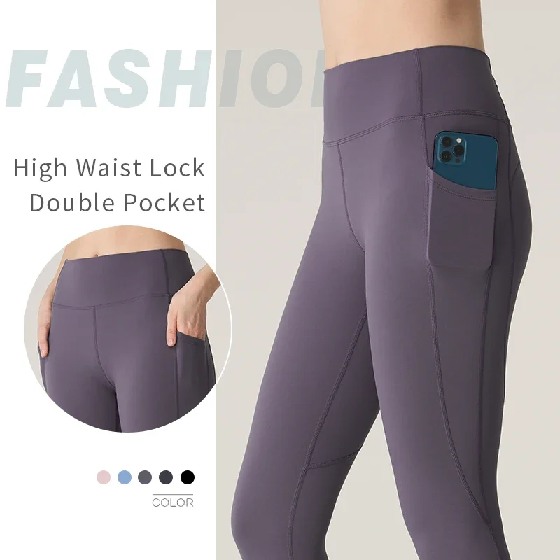 2024 Hot Sale Pocket Yoga Pants Women High Waist Hip Raise Leggings Women Running Fitness Sports Tight Yoga Pants