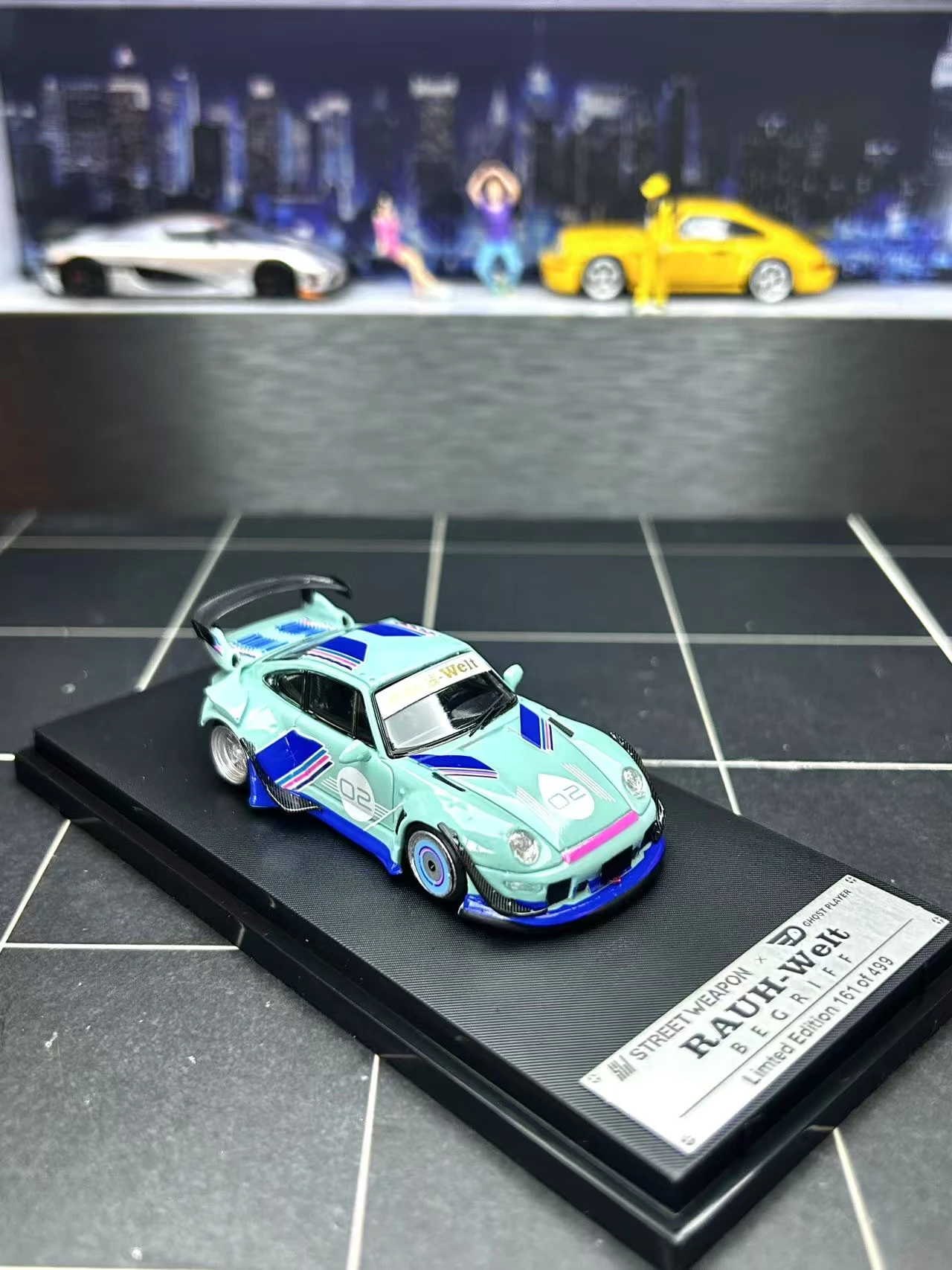 

SW RWB 993Customized 1:64 Alloy Car Model Diecast Collection Desktop Ornament Gift Souvenir