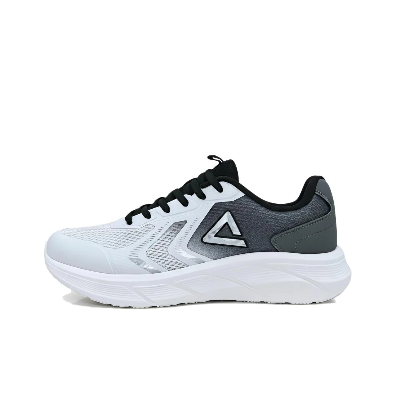 PEAK Taichi 7.0 Running Shoes Men's Low Top White Gray Black Silver Gradient Colorway ET263347H/