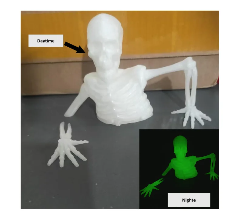 3D Printed Funny  Half Buried Skeleton Figurine Halloween Half Body Skull Ornament for Bonsai Pot Garden Plant Desk Party Decor
