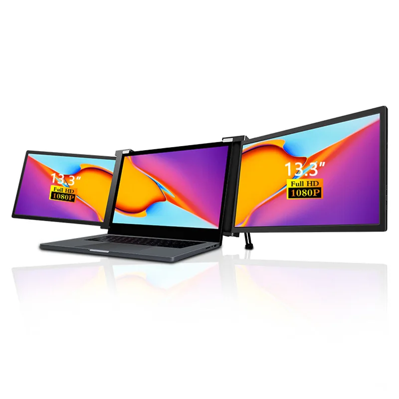13.3inch Dualscreen Portable Monitor Laptop Extended Screen External Display For Stock Trading And Programming Second Screen