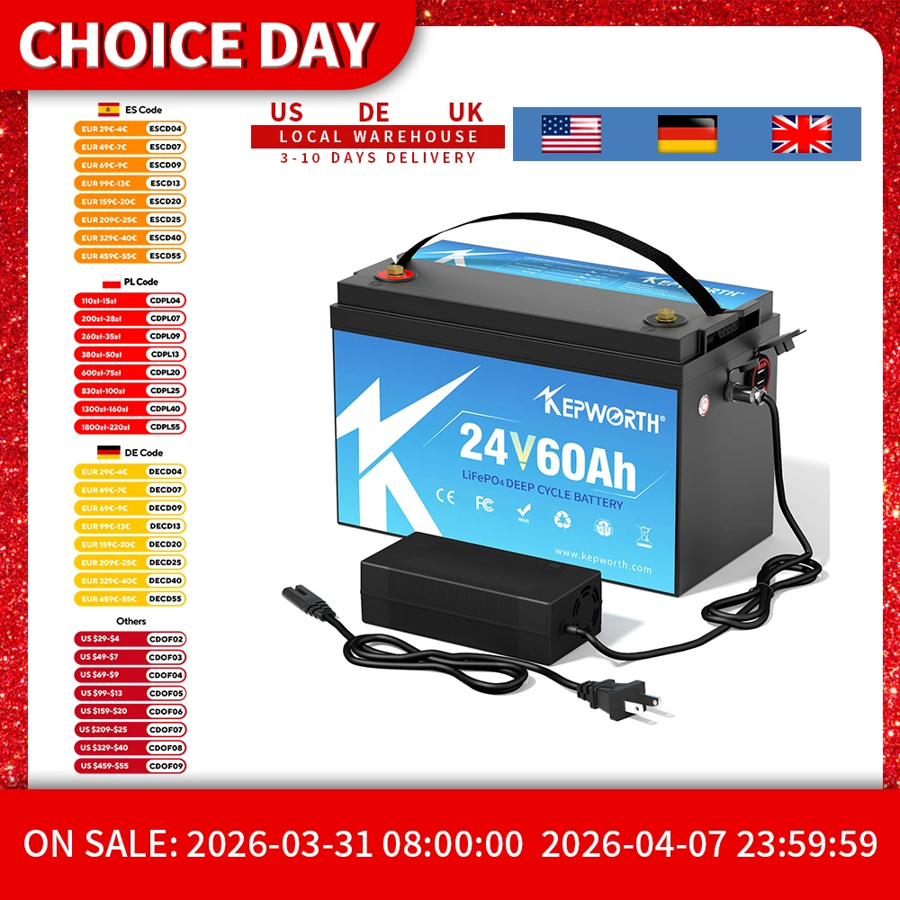 24V 60Ah LiFePO4-Batterie mit 100A BMS Lithium-Eisenphosphat-Batterien für Roller, Dreirad, Boot, Wohnmobil, Wohnmobile, Wind, Solarenergie