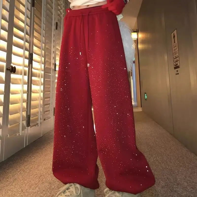 

ex Large Size 300 Pou Tianxing High-End Casual Pants Spring New Sle Wide Leg Cuffed Leisure Trousers for Men And Women