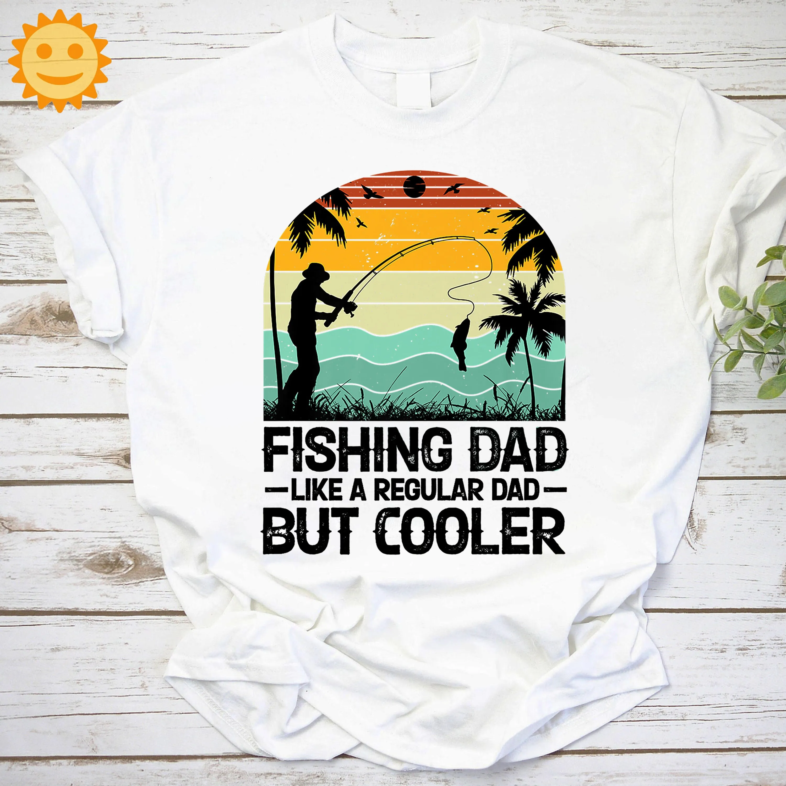 Fishing Dad Like A Regular But Cooler Vintage T Shirt Daddy Fathers Day Father'S