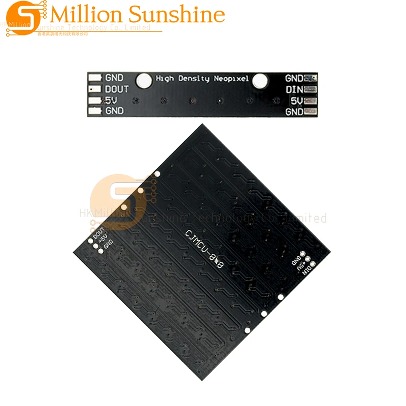8 64 channel WS2812 WS2812B  SK6812 5050 RGB LED Lamp Panel Module 5V 8Bit 64Bit Rainbow LED Precise