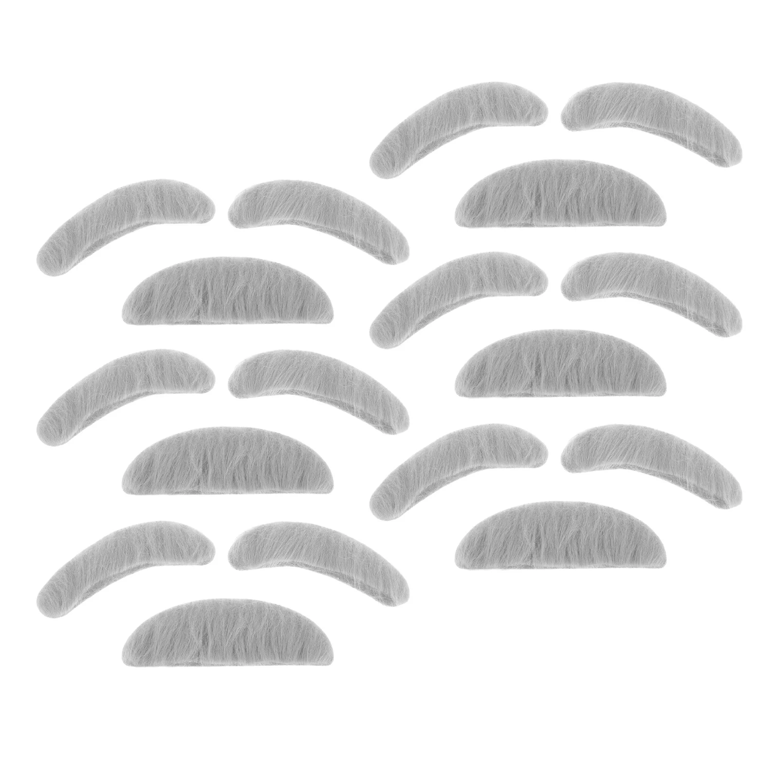 Ensemble de fausses barbes et moustaches pour hommes, 6 ensembles, Costume gris, sourcils, accessoires de spectacle sur scène pour fête Cosplay d'halloween