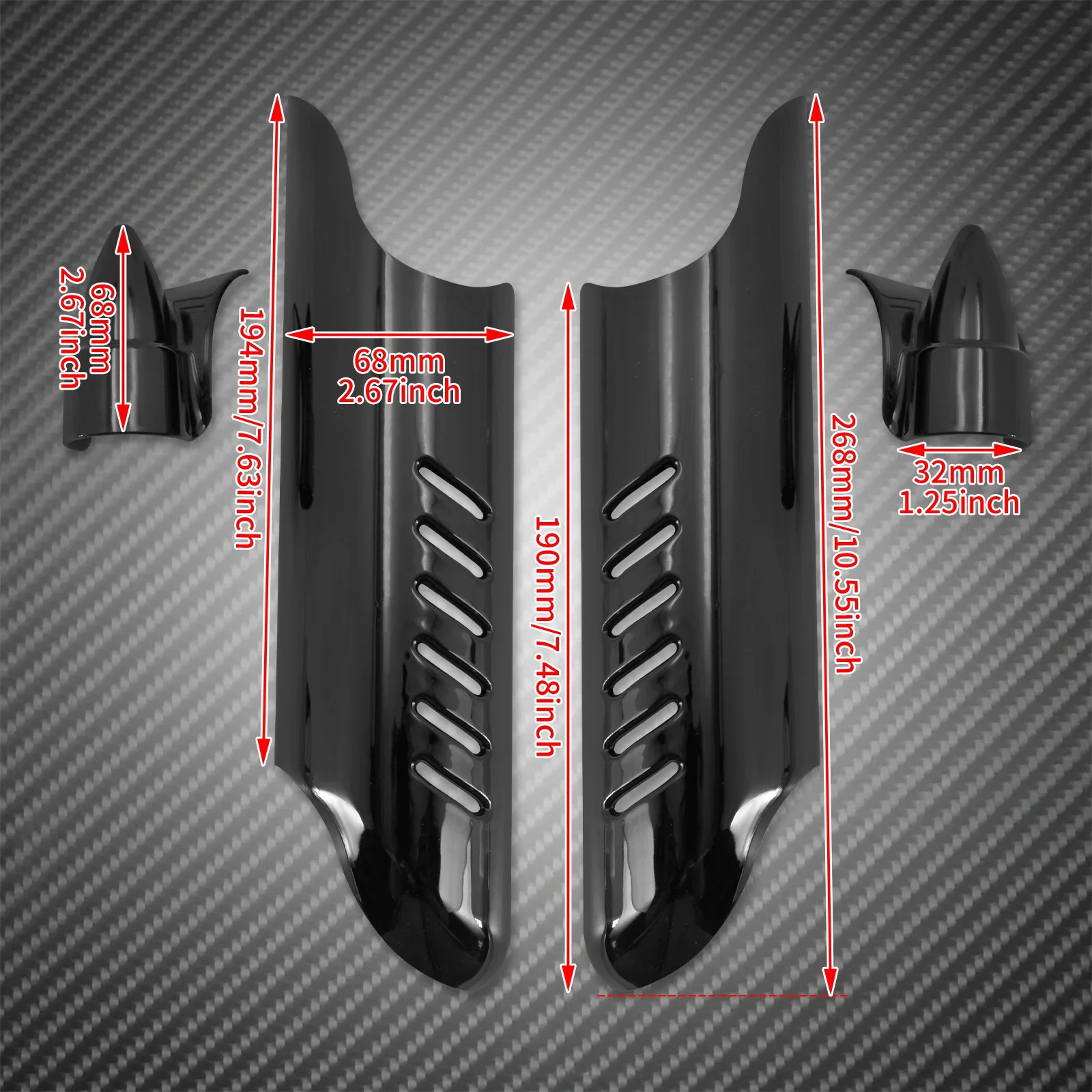 Motorcycle Lower Fork Leg Cover For Harley Touring Road Street Glide FLHX FLHR Ultra CVO 00-13 Guard Deflector Shield Protector