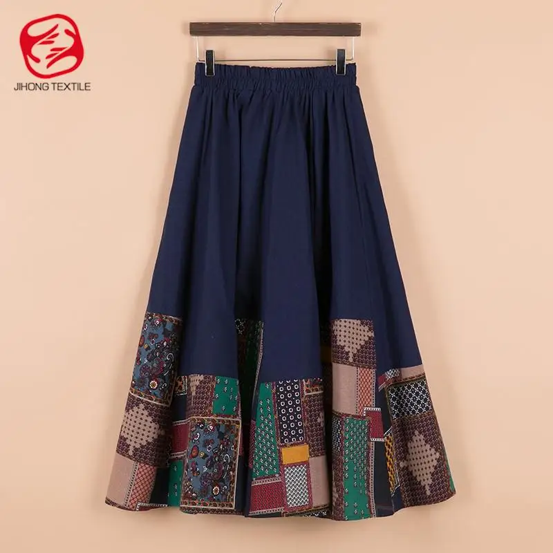 Retro-Style Ethnic Fabric Soft Stitching Printed Cotton Fabric For Dress Stitching Clothes Hand-Sewing Accessories Tablecloth