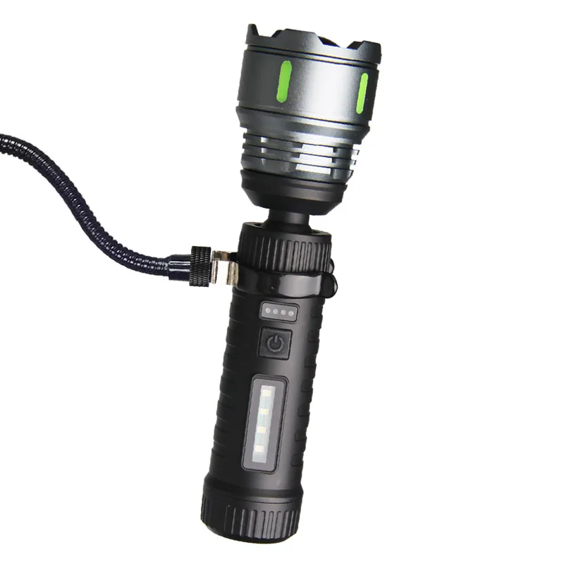 Multi-functional focusing fishing lamp , blue lights four-source laser cannon night fishing fish trapping telescopic flashlight