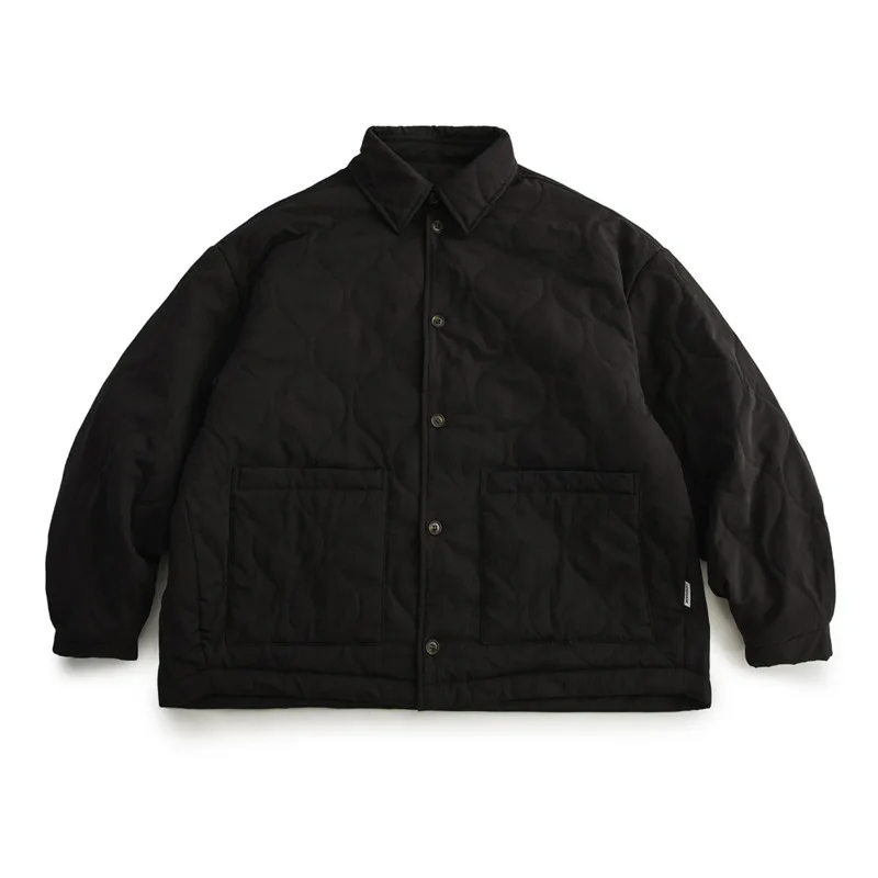 2024 High Street da uomo Harajuku Coppia Cappotto di moda giapponese Colletto multifunzionale Tasca in cotone leggero Abiti larghi