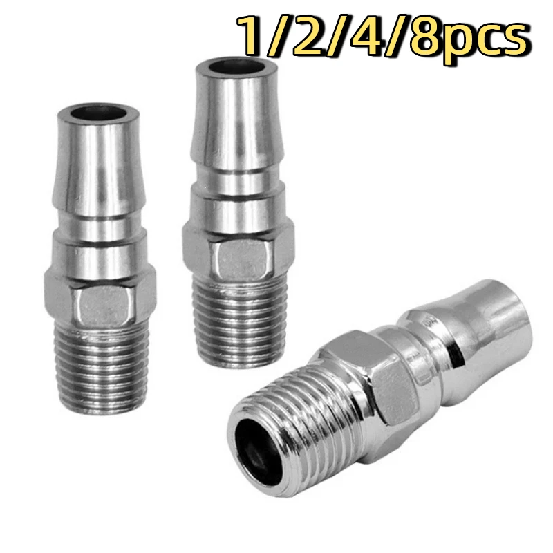 PM20 Pneumatic Quick Connector 1/4 BSP Male Thread Air Compressor Hose Fitting Type Quick Release Air Plug Adapter for Air Tools