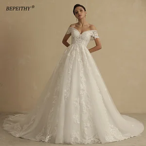 Bepeithy personalized glitter wedding dresses for women 2025 bride romantic lace without sleeves boho wedding dress robe from soiree new 6 Main Sales Bride Dress - №6