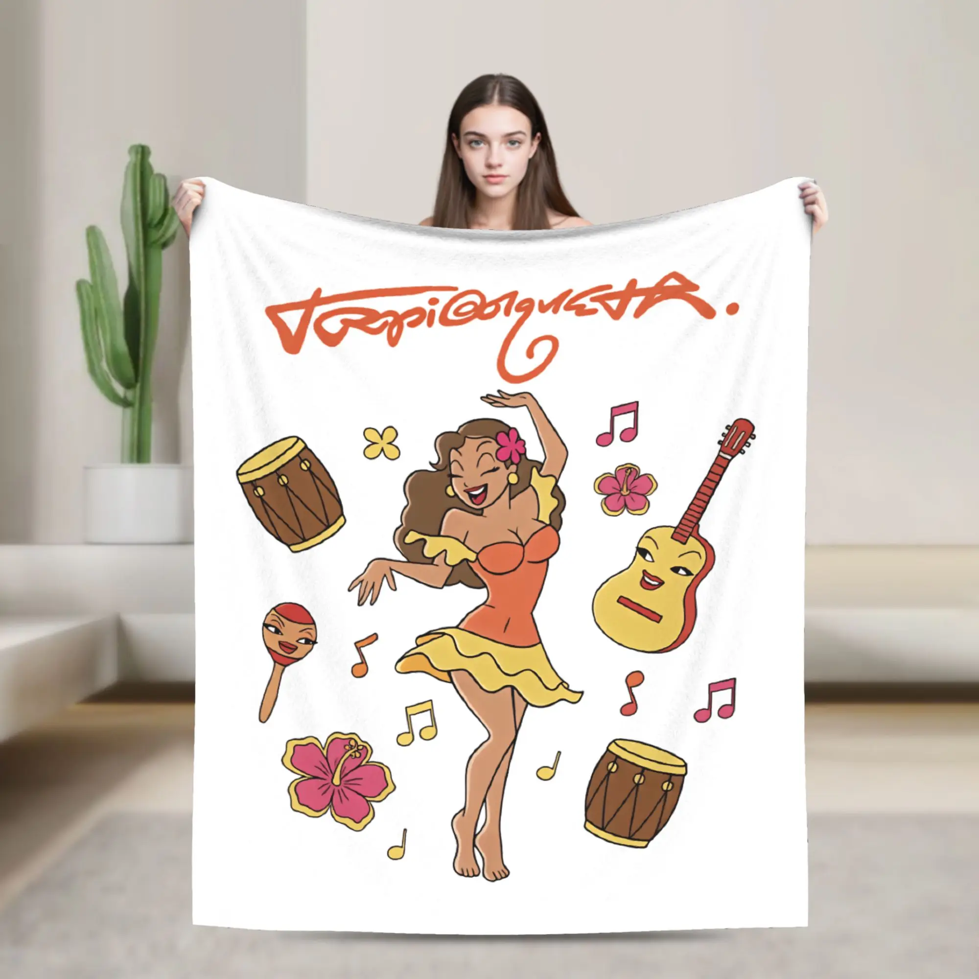 Karols G Tropicoqueta Tour 2026 Blanket Girls  Flannel Throw Blanket For Outdoor Warm Comfy Design Quality Bedspread Gift