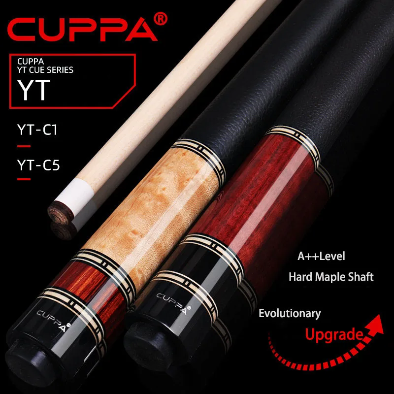 2022 New Billiards Cuppa SIBA YT-C1/C5 Pool Cue 1/2 Split Cue 11.75/12.75mm Tip Size Maple Shaft With Pool Cue Case Set