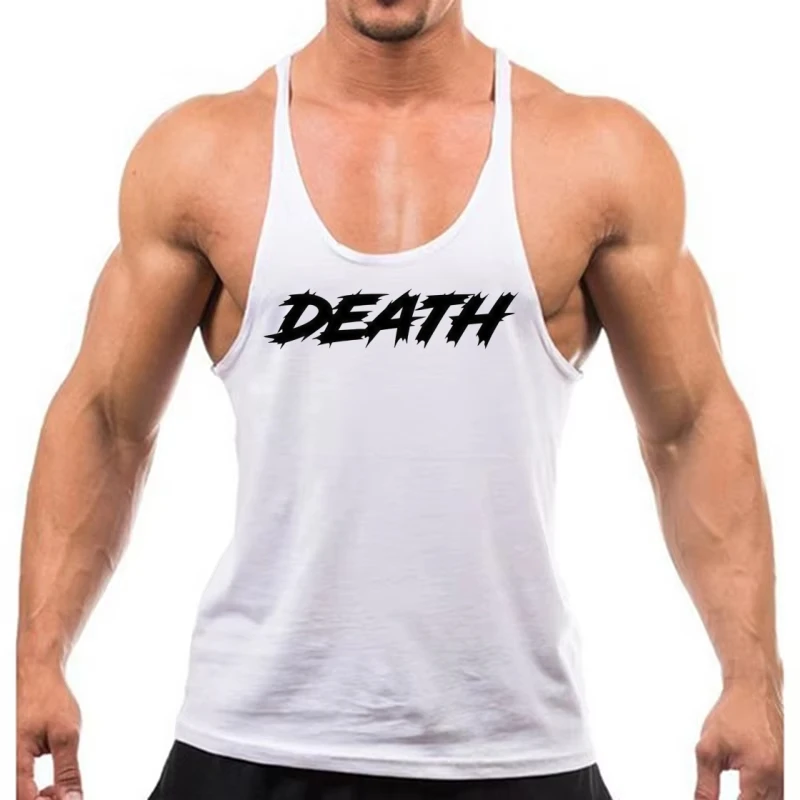 Colete de treinamento de ginástica masculino, alças de treinamento físico, material leve, adequado para uso casual em dias de fitness e dias de descanso