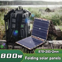 800W Foldable Solar Panel Portable Solar Charger 12v Battery Power Station 5v USB Mobile Phone Power Bank Laptop Camper Hiking