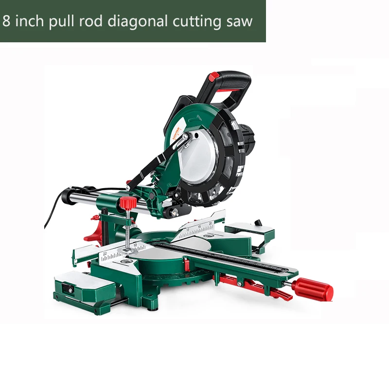 Cutting Saw Pull Rod Miter Saw High Precision Miter Saw Push-pull Household Saw Woodworking Pull Rod Saw Aluminum Machine