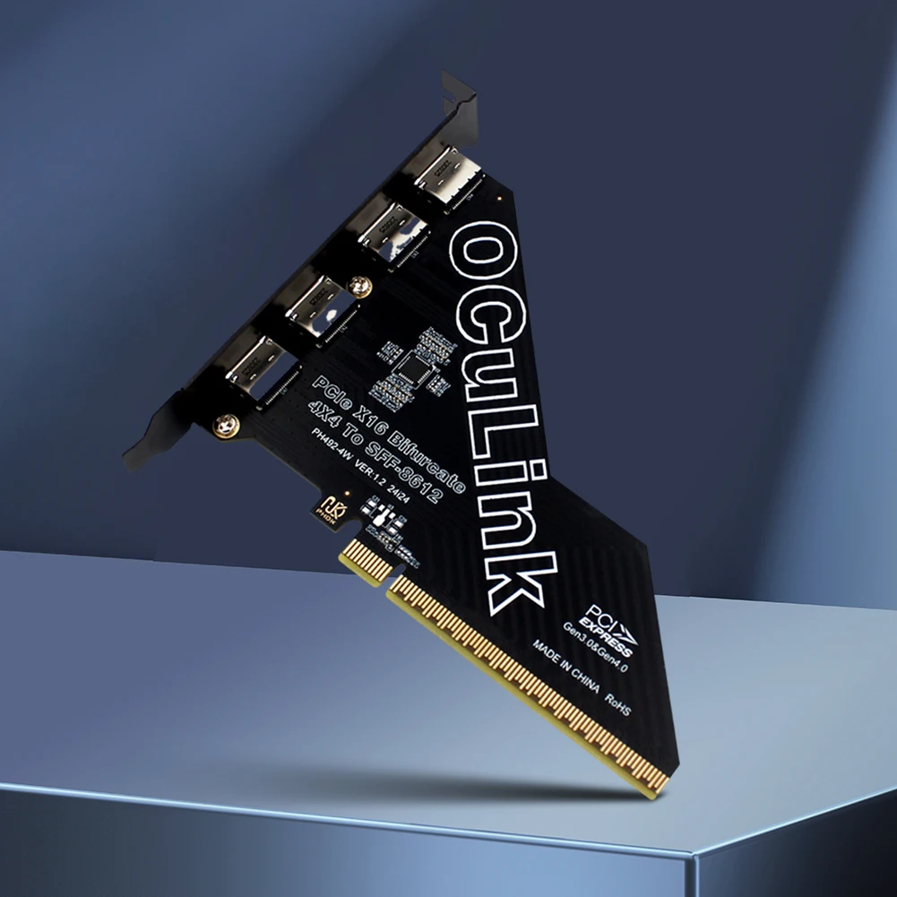 

1 шт. Карта адаптера PCIe X16 к SFF 8611 и 8612 Карта адаптера PCIe OCuLink SFF-8612 Карта адаптера PCIe X16 SSD к U.2 OCUlink SFF-8612