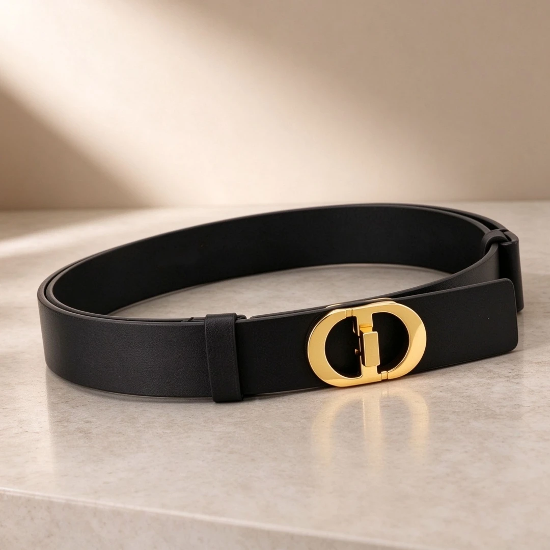 Small Belt Women Belt Fashionable Buckle Belt 3.0CM Freely Adjust With Buckle Dress And Jeans Belts（boxless Packaging）C-D1
