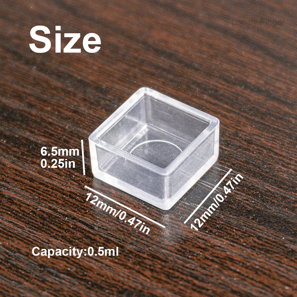 50/100 قطعة 0.5 مللي مقلاة ألوان مائية من البلاستيك الشفاف مقالي فارغة لطلاء الألوان المائية لوحة فناني بلاستيكية الغواش #2