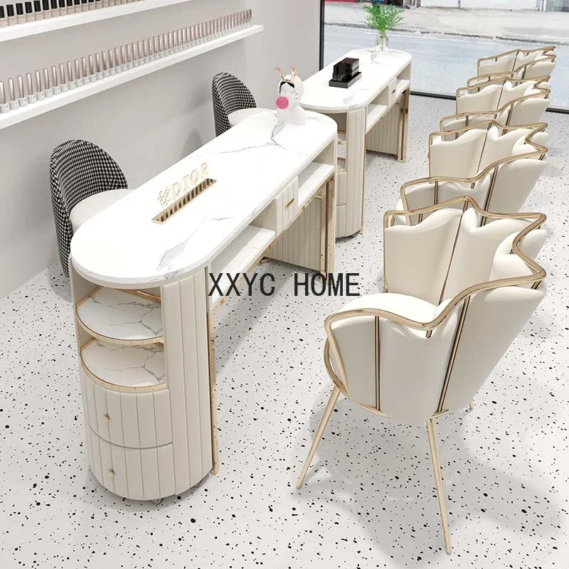 

Luxury Stand Manicure Table Organizer Drawer Aesthetic Nordic Nail Desk Dust Collector Scrivania Per Unghie Nail Spa Furniture