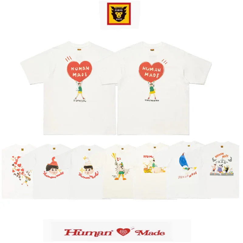 Human Made KEIKO SOOTOME Art T-Shirt, Slub Cotton Casual Tee for Men Women Couple