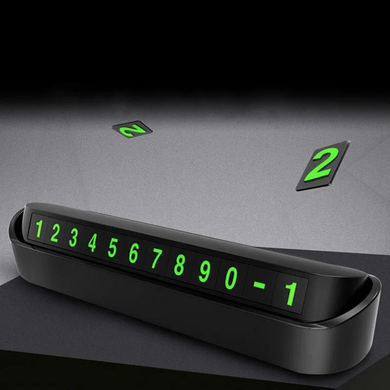Luminous Car Temporary Parking Card Phone Number Card Plate Telephone Number Car Park Stop Sticker Car Styling Auto Accessories