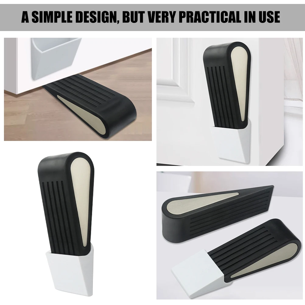

Door Stopper Non-slip Large Gray Plastic Home Safety Stoppers Protect Furniture Walls Prevent Closing door holder floor