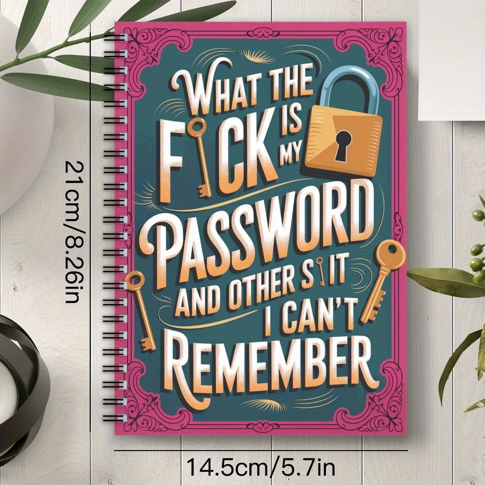 1 قطعة كلمة المرور الحلزونية دفتر تسجيل المواد الورقية ل عنوان موقع الإنترنت سجل في التفاصيل سجل القصاصات عدة اللوازم الحرفية