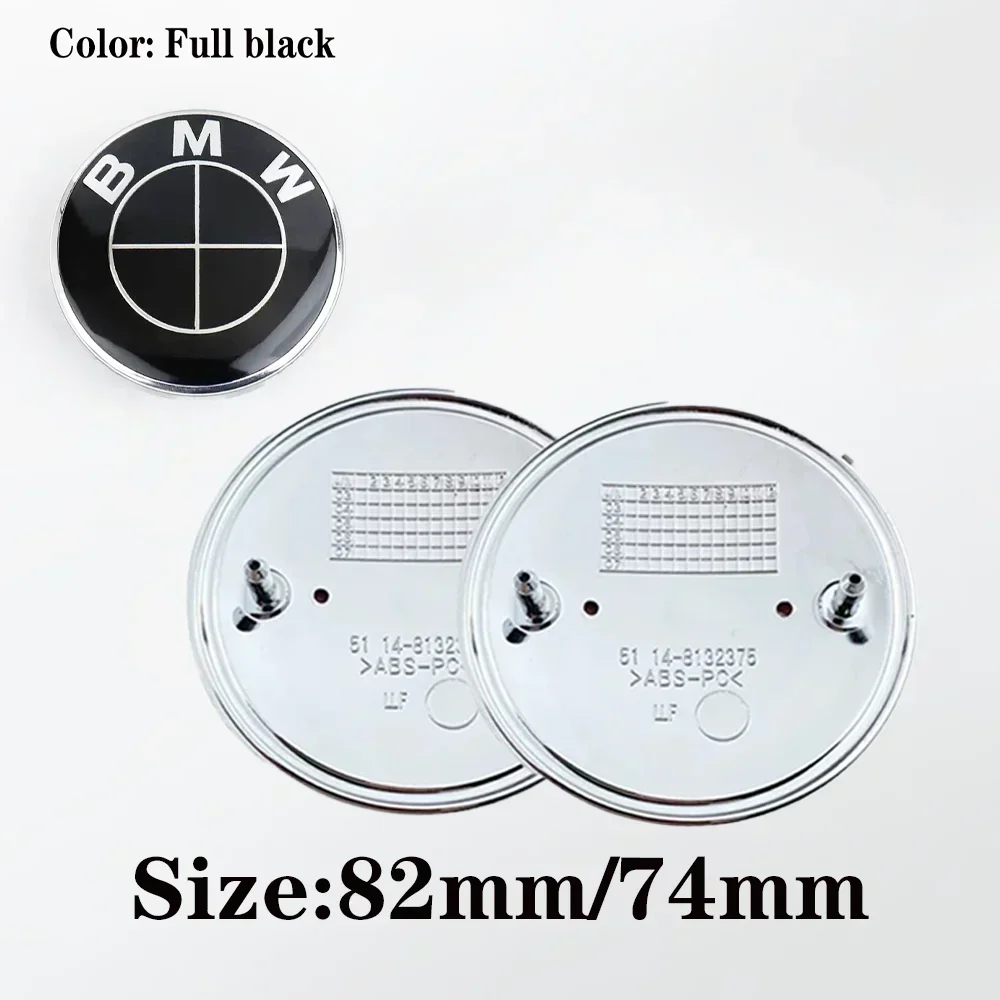 

2 шт. 82 мм 74 мм хромированные эмблемы на капот/багажник для BMW E46 E39 E38 E90 E60 Z3 Z4 X3 X5 X6, аксессуары