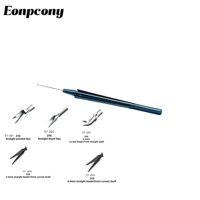 25G مقص جراحي فيتريوريتينال أدوات طب العيون