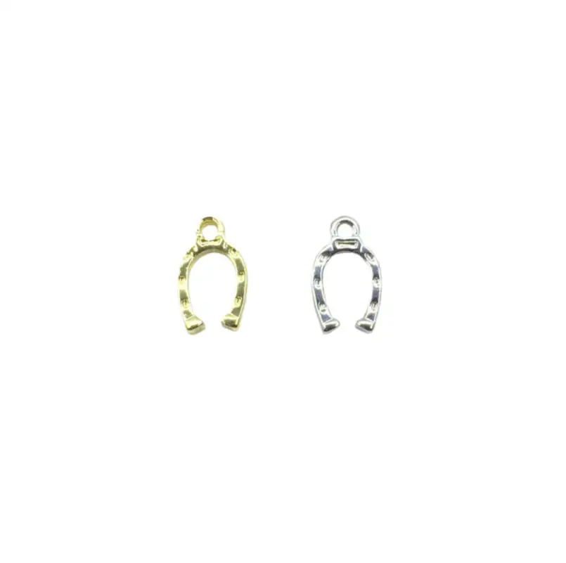 Eruifa 20pcs 7*10mm Horseshoe Plated Zinc Alloy Charms Pendant Jewelry DIY Necklace Bracelet Earrings 2 Colors