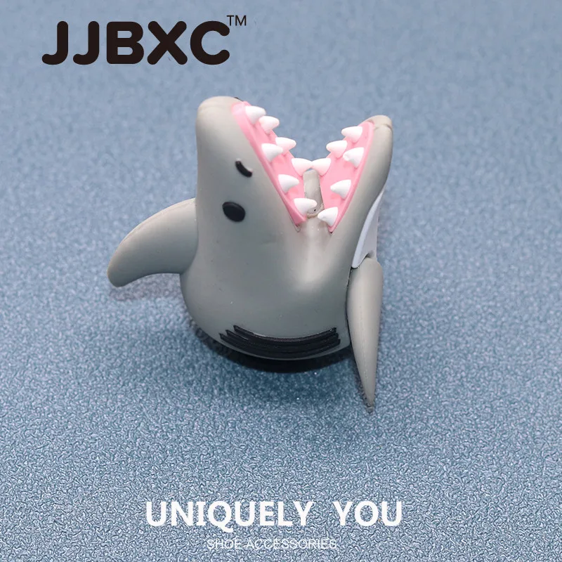 JJBXC CHARM Shoe Buckle Shoe Accessories Cartoon Shark DIY Fashion Shoes Accessories Suitable for cross Shoes