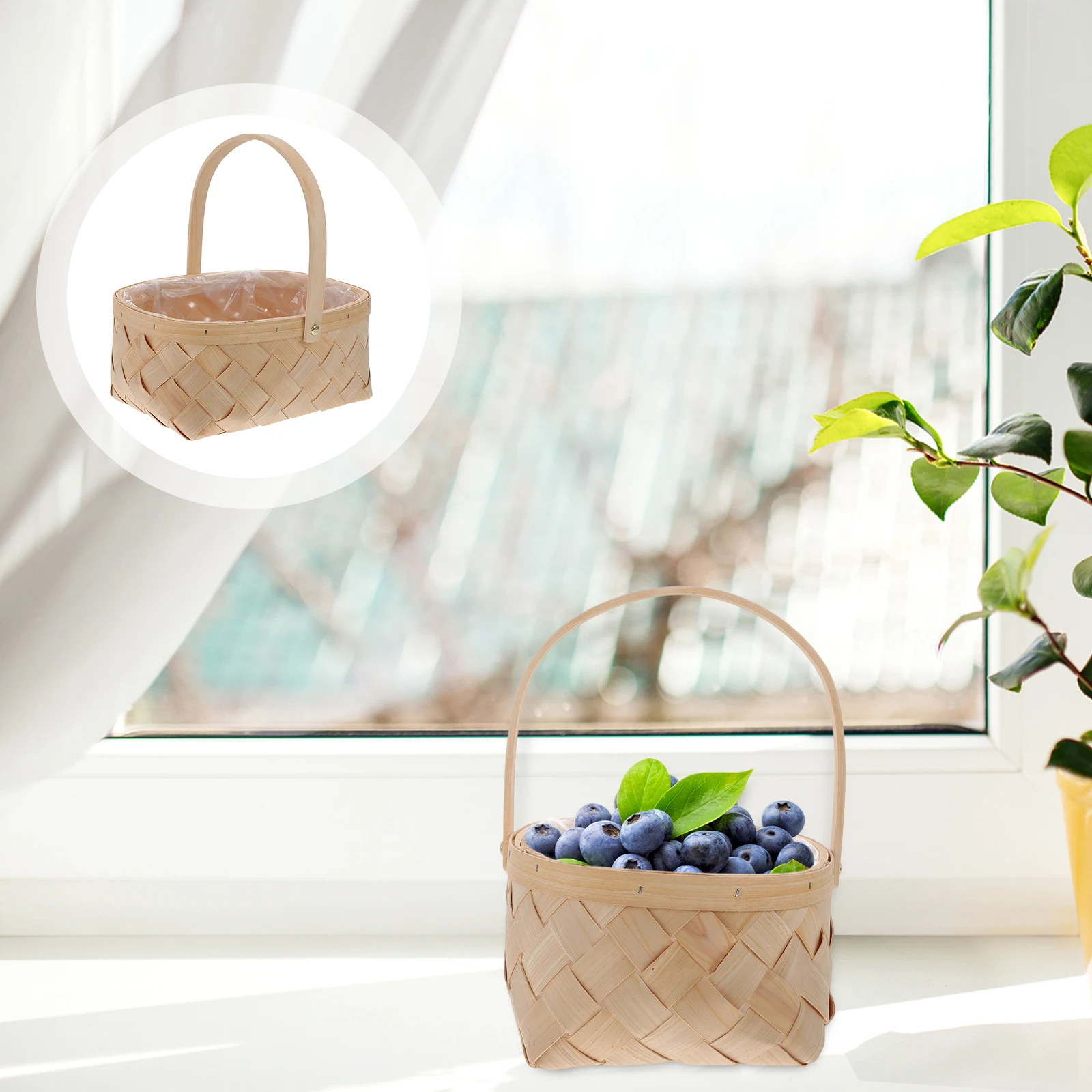 

Handmade Wooden Natural Cedar Woven Container Eco-Friendly Houseware For Home Office Restaurant Decoration