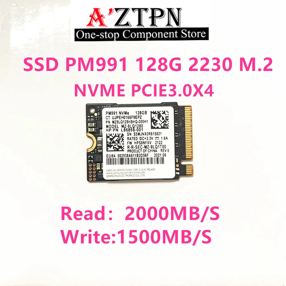 Оригинальный SSD PM991 128G встроенный твердотельный накопитель M.2 2230 NVME жесткий диск PCIE3.0 подходит для ноутбуков и планшетов